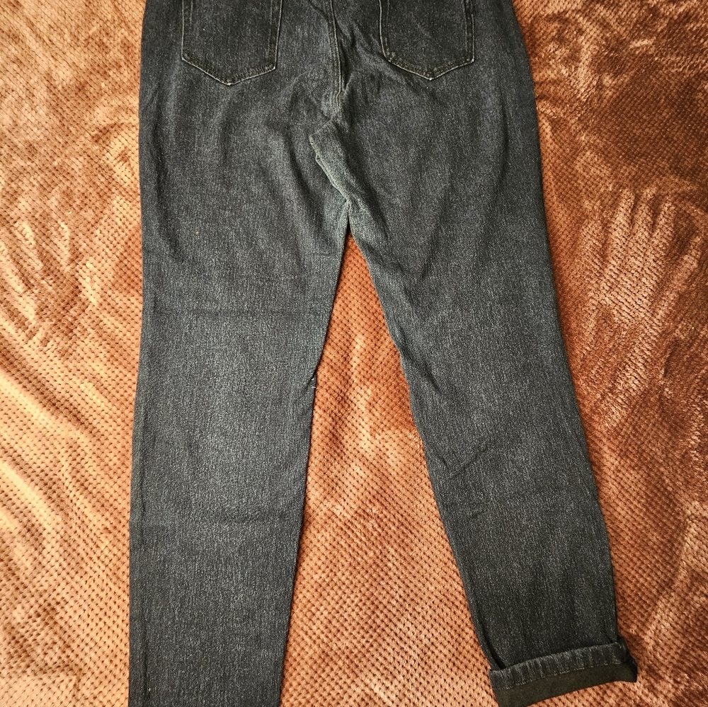 Chic Dark Gray Women's Straight Leg Jeans